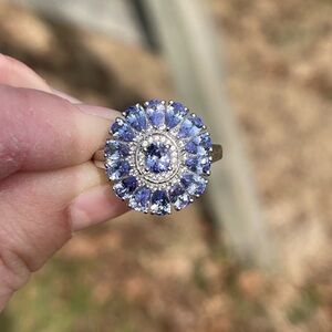 Tanzanite Floral Ring
